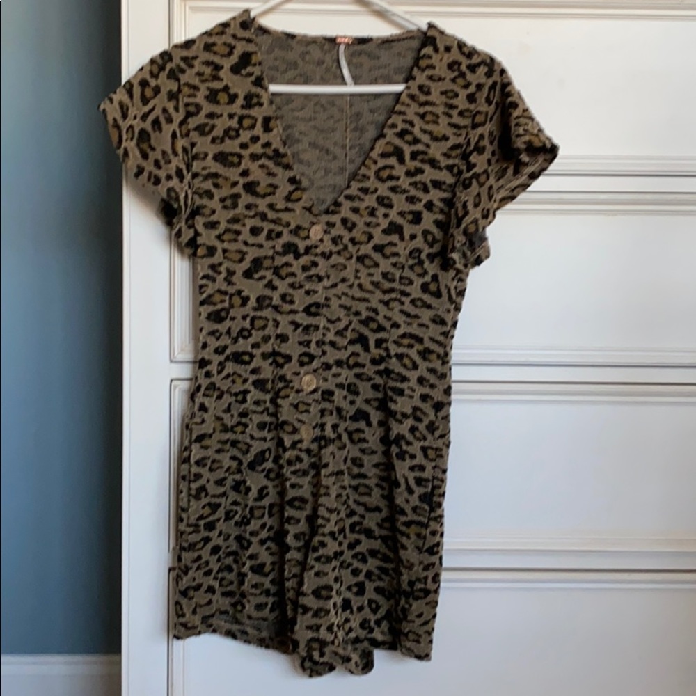 Free people cheetah romper